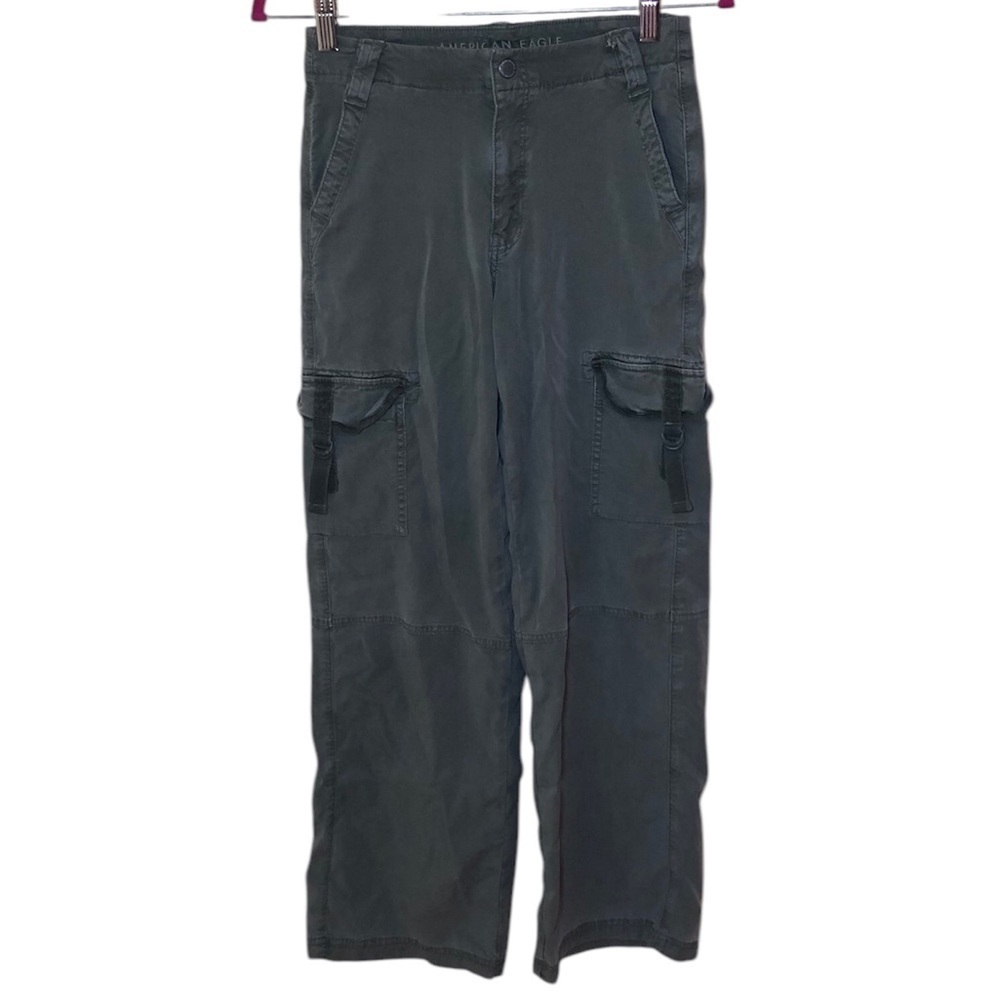 American Eagle Outfitters stretch green cargo pants size Regular 00